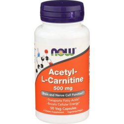 NOW Foods Acetyl L-Carnitine 500mg Capsules 50 Count