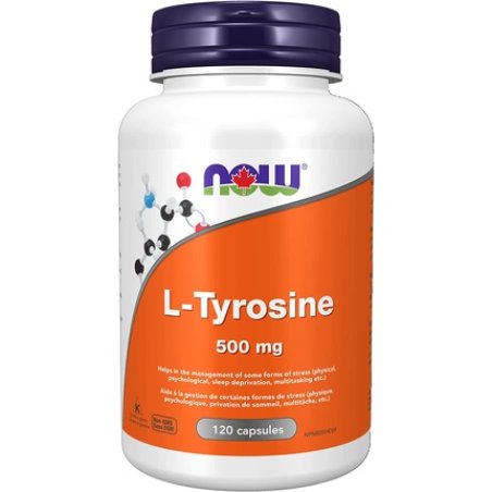 NOW Foods L-Tyrosine 500mg 120 Capsules