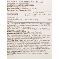 Now Foods Extra Strength Liquid Vitamin D-3 1000 IU 30ml Drops - High Potency Gluten-Free Soy-Free