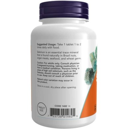 Now Foods Selenium Yeast Free 100mcg 250 Tablets - Pack of 2