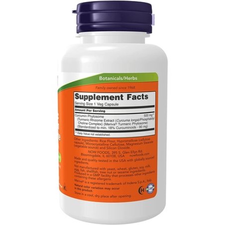 Now Foods Curcumin Phytosome Turmeric Root Extract 60 Capsules
