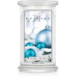 Kringle Candle - Tinsel Thyme - Large Classic Jar 22oz 2-Wick