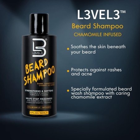 L3VEL3 Beard Shampoo For Men 5 oz Shampoo