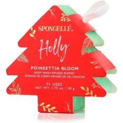 Spongelle Holiday Collection Body Wash Infused Buffer Poinsettia Bloom