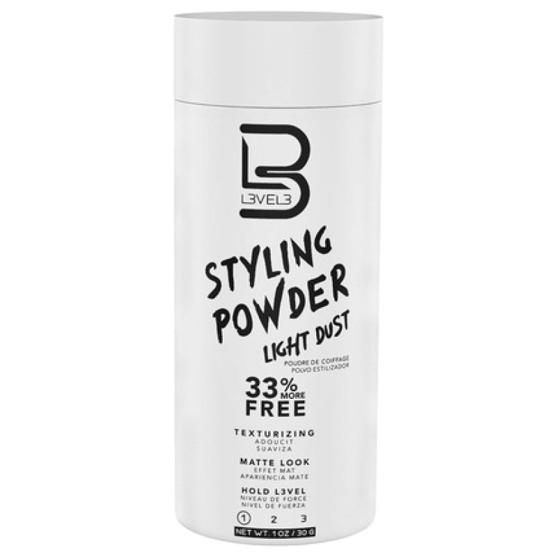 L3 Level 3 Light Hold Styling Powder Natural Matte Hairstyle Texturizing and Volumizing 1 Ounce