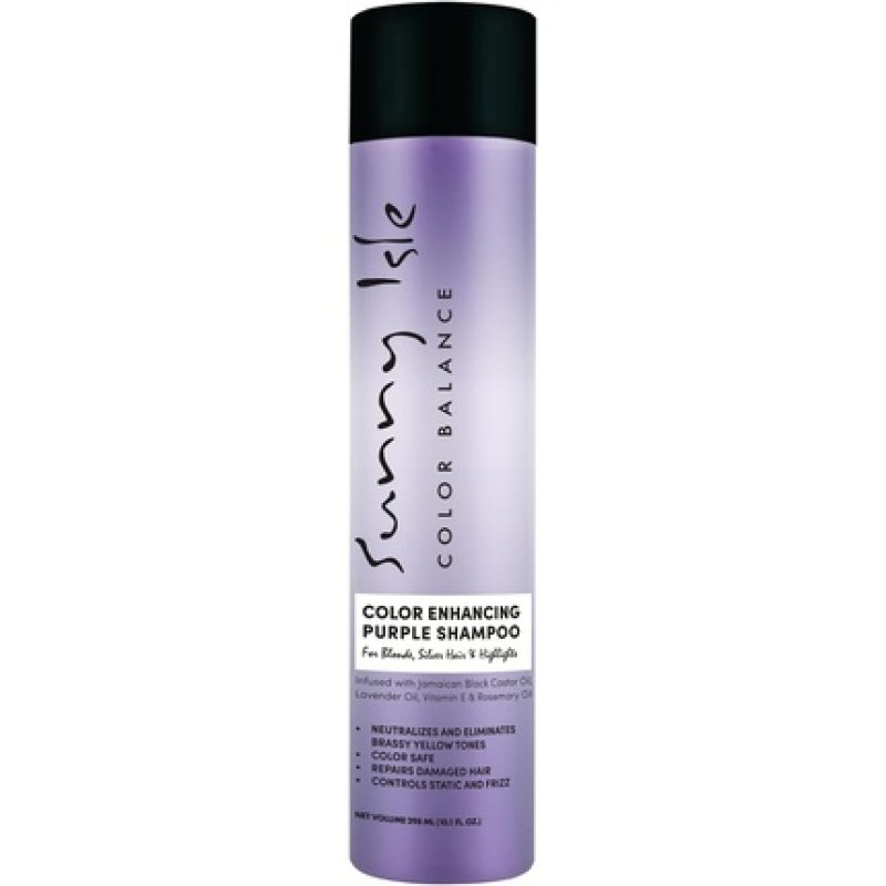 Sunny Isle Color Enhancing Purple Shampoo 10.1oz - Neutralizes Brassy Yellow