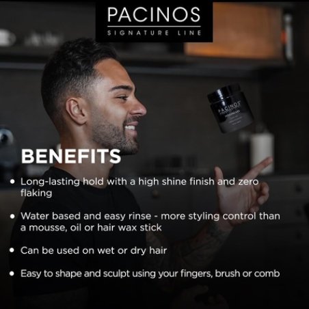 Pacinos Hair Styling Gel Firm Hold & Shine Finish Water Soluble Formula