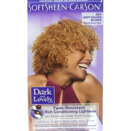 Dark and Lovely Fade Resistant Rich Conditioning Hair Colour Light Golden Blonde 384