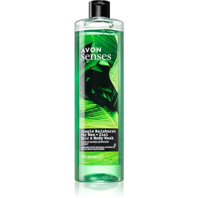 Avon Senses Jungle Rainburst Shampoo and Shower Gel 2 in 1 - 500 ml