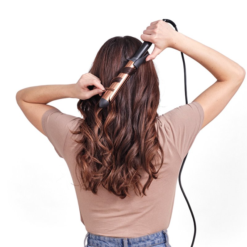 BaByliss Salon Brilliance Curls Titanium Curling Iron with Clamp 32mm - 160°C to 210°C for All Hair Types