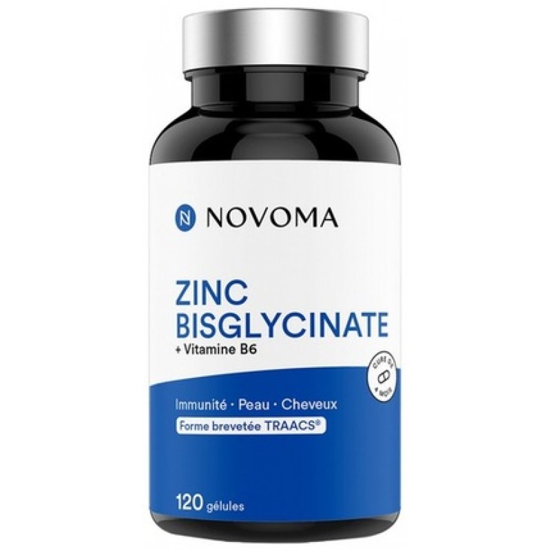 Novoma Zinc Bisglycinate Dietary Supplement 120 Capsules