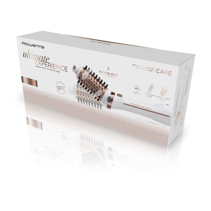 Rowenta CF9720 Brush Activ' Ultimate Care Rotating Hot Air Brush 2-in-1 Styling with Ceramic Coating and Ion Booster
