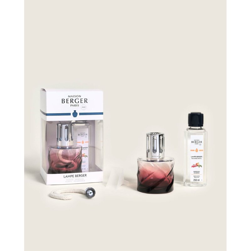 Maison Berger Paris 004805 diffuseur aromatique Flacon de parfum Verre Rouge, Argent