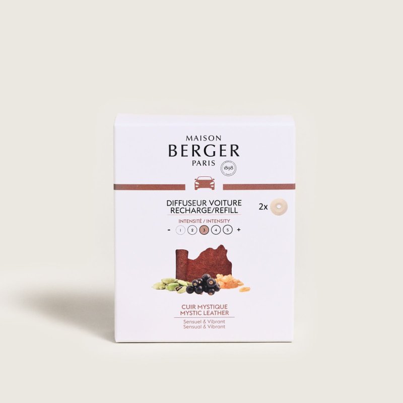 Maison Berger Car Scent Refill Powerful Leather