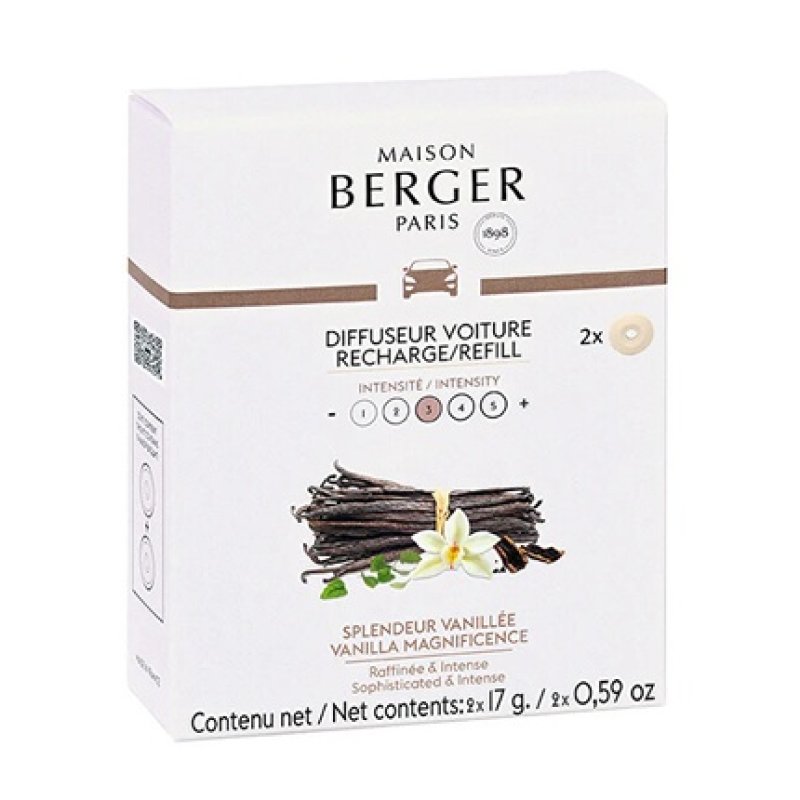 Maison Berger Paris Vanilla Magnificence Car Diffuser Refill - 2 Pieces
