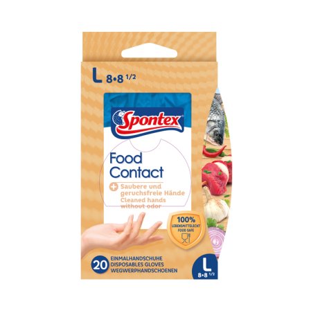 Spontex Food Contact Gants jetables Transparent Nitrile 1 pièce(s)