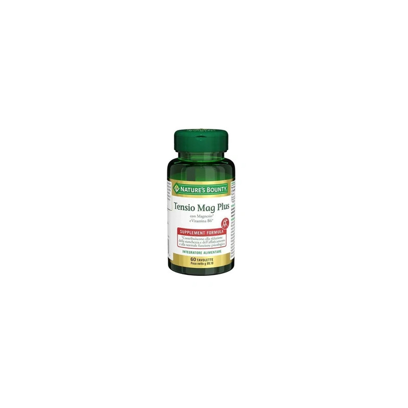 Nature's Bounty Tensio Mag Plus Magnesium And Vitamin B6 Supplement - 60 Tablets