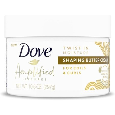 Dove Amplified Textures Twist in Moisture with Moisture Amplifying Blend Shaping Butter Hair Cream for Curly Hair 297g