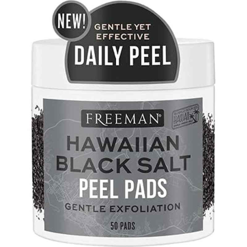 Hawaiian Black Salt Peel Pads Gentle Exfoliation
