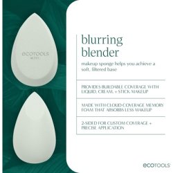 EcoTools Blurring Blender Makeup Sponge For Liquid & Cream Foundation Cloud Coverage Memory Foam Eco Friendly Latex