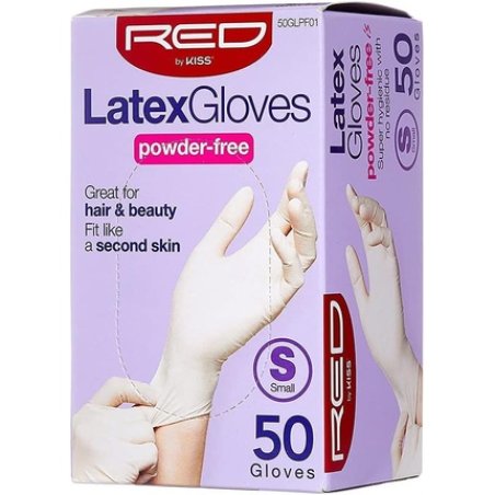 Red by Kiss Powder-Free Latex Gloves 50 Count X-Large