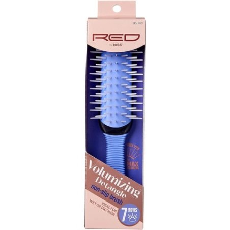 Kiss Red Volumizing Detangle Brush 7 Rows Non-Slip