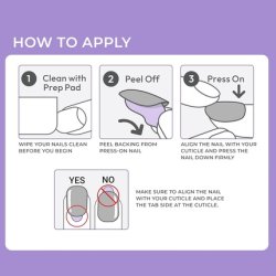 Kiss Impress No Glue Mani Press-On Nails French Snooze Light Neutral Blue