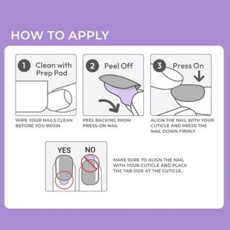 Kiss Impress No Glue Mani Press-On Nails French Snooze Light Neutral Blue