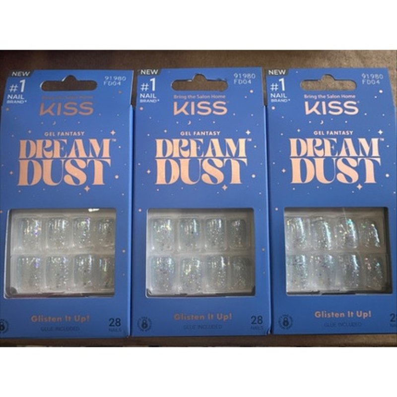 Kiss Gel Fantasy Dream Dust Stick-On Nails Short 91980