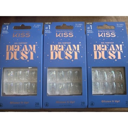 Kiss Gel Fantasy Dream Dust Stick-On Nails Short 91980