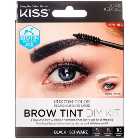 Kiss Brow Tint DIY Kit Black 2 x 10ml