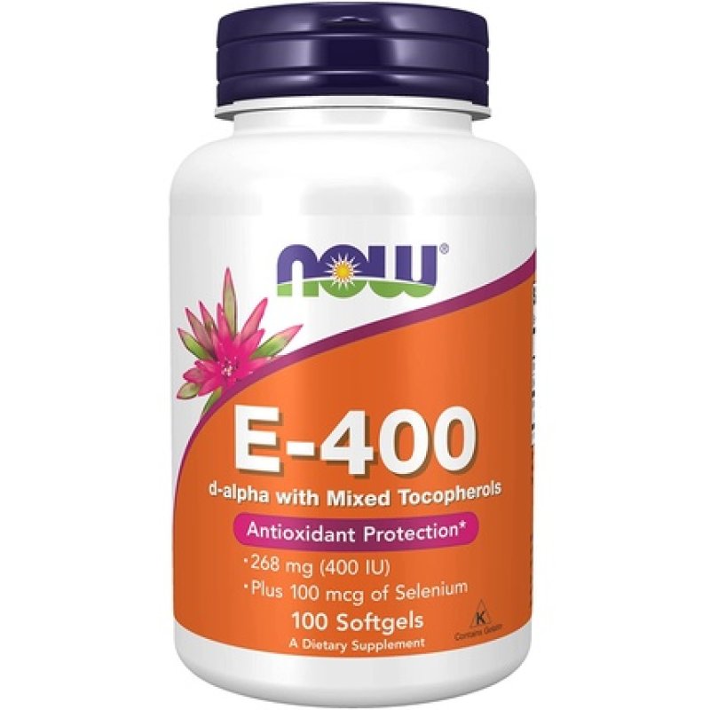 Now Foods E-400 Softgels 100 Count - Packaging May Vary