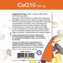 NOW Foods CoQ10 100mg 30 Vcaps - Pack of 2