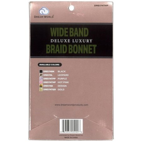 Dream World Women's XL Wide Band Braid Bonnet - Pink