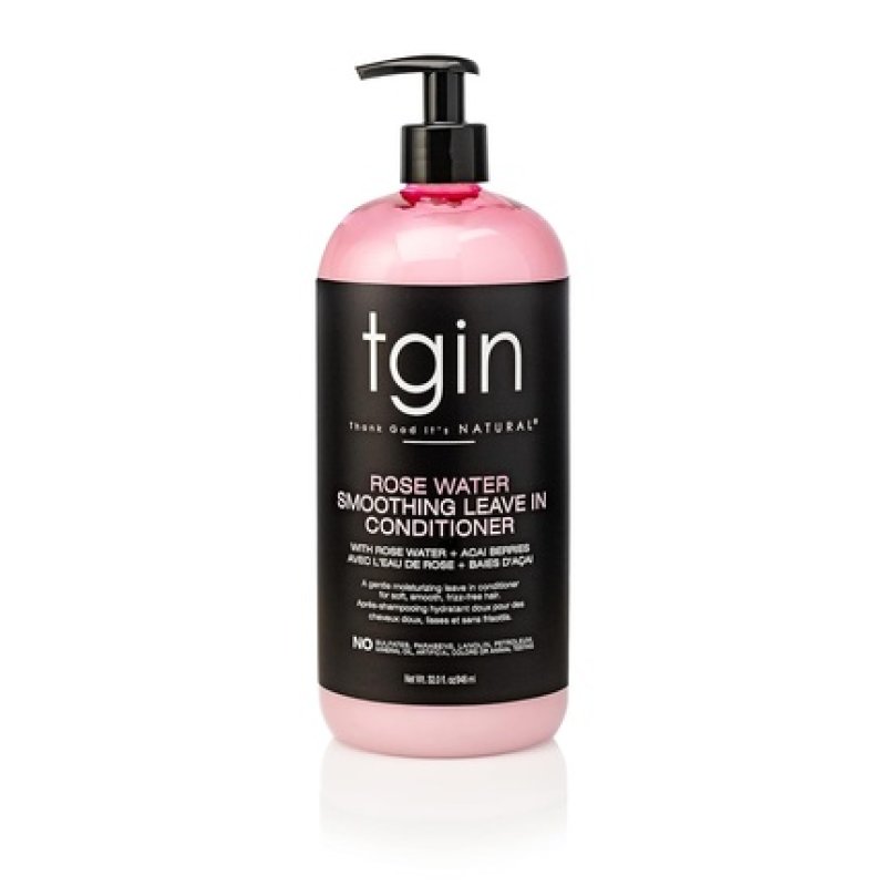 Tgin Rose Water Smoothing Leave-In Conditioner for Natural Hair 32 Oz