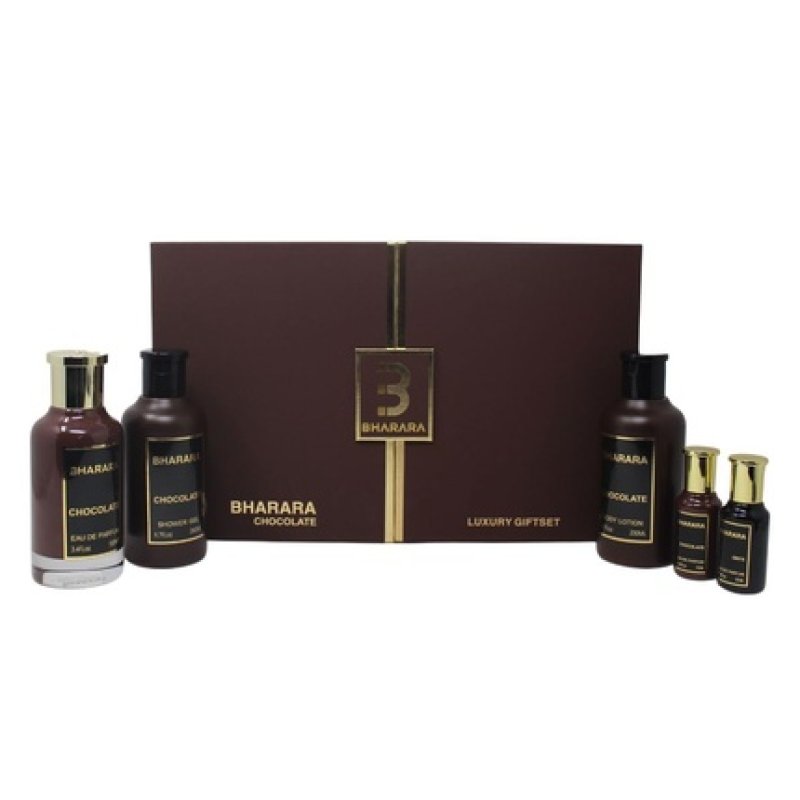 Bharara Chocolate Bath & Body Eau De Parfum Gift Set 5 Pieces Unisex