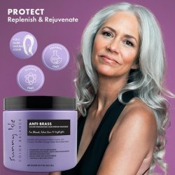 Sunny Isle Anti-Brass Color Enhancing Purple Hair Repair Masque 16oz