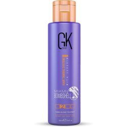 GK HAIR Global Keratin Miami Bombshell Taming Blonde Purple Blowout Treatment 100ml 3.4 Fl Oz