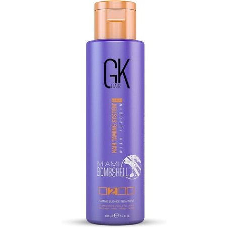 GK HAIR Global Keratin Miami Bombshell Taming Blonde Purple Blowout Treatment 100ml 3.4 Fl Oz