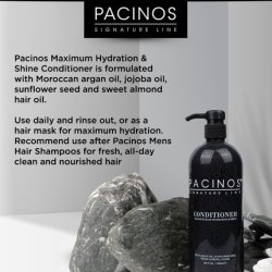 Pacinos Conditioner Moisturize & Control Frizz Water Based Formula with Argan Oil, Sunflower Seed, Sweet Almond &