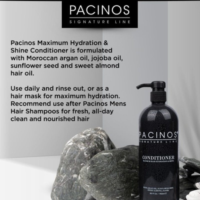 Pacinos Conditioner Moisturize & Control Frizz Water Based Formula with Argan Oil, Sunflower Seed, Sweet Almond &