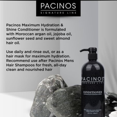 Pacinos Conditioner Moisturize & Control Frizz Water Based Formula with Argan Oil, Sunflower Seed, Sweet Almond &