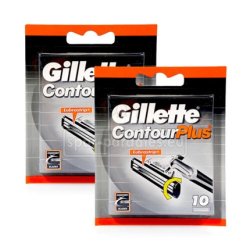 Gillette Contour Plus Razor Blades 20 Pack - Pivoting Replacement Blades for Shaving
