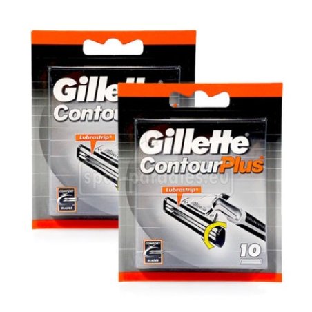 Gillette Contour Plus Razor Blades 20 Pack - Pivoting Replacement Blades for Shaving