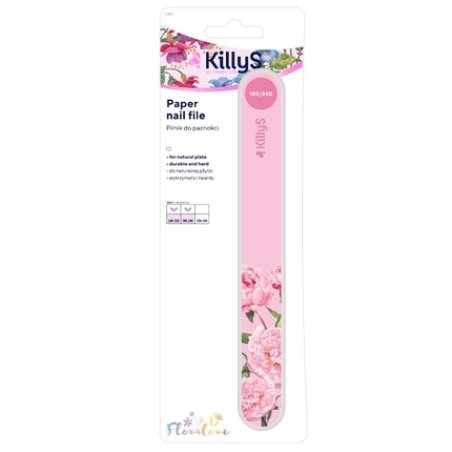 Killys Floralove Paper Nail File - Simple Pink 180/240