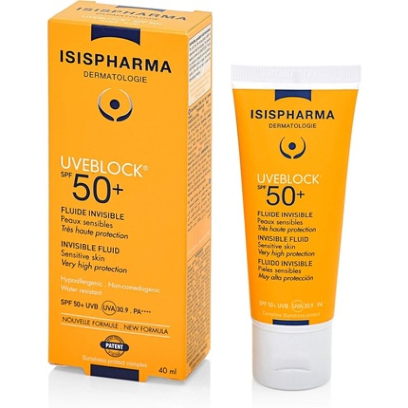 Isispharma Uveblock SPF 50 Invisible Fluid Sun Protection 40ml