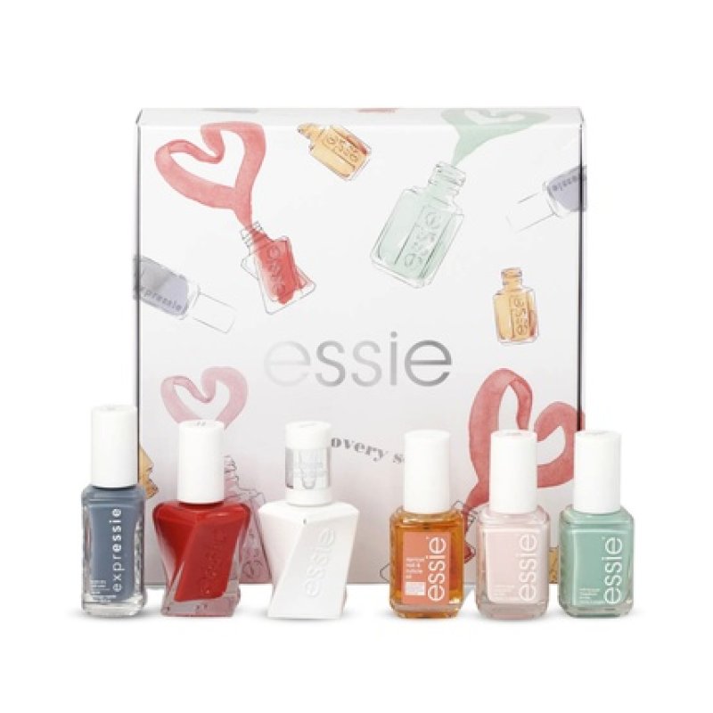 Essie Discovery Set Nail Enamel - Vegan Glossy Shine Finish With 99 Mint Candy Apple, Expressie Air Dry, Gel Couture