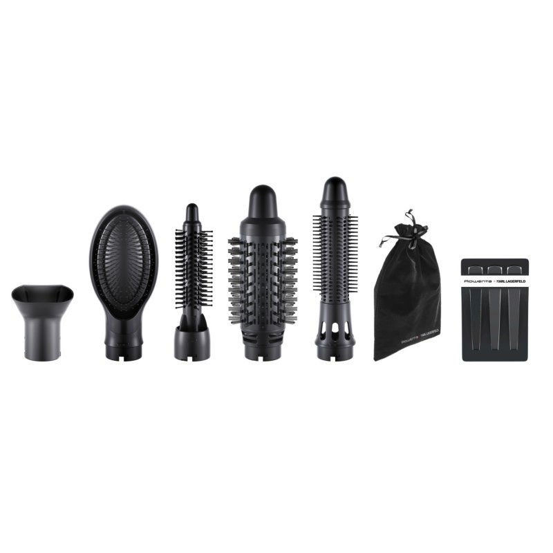 Rowenta x Karl Lagerfeld CF311L Curls Forever Curling Iron 10mm Diameter 180°C Keratin & Glow Coating Black/Red - New