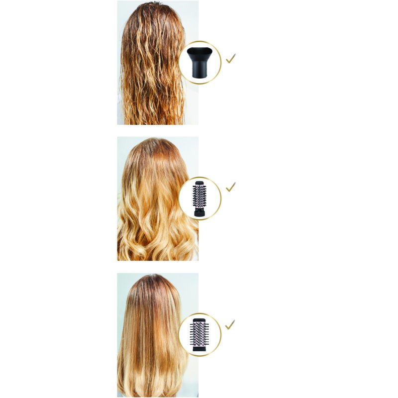 Rowenta Brush Activ' Dry & Style CF9550 Brosse soufflante à air chaud À chaleur Noir 1000 W 1,8 m