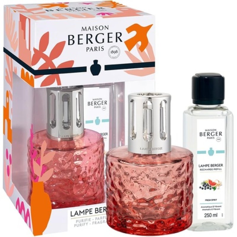 Lampe Berger Estival Coral Set with 250ml Fresh Spirit